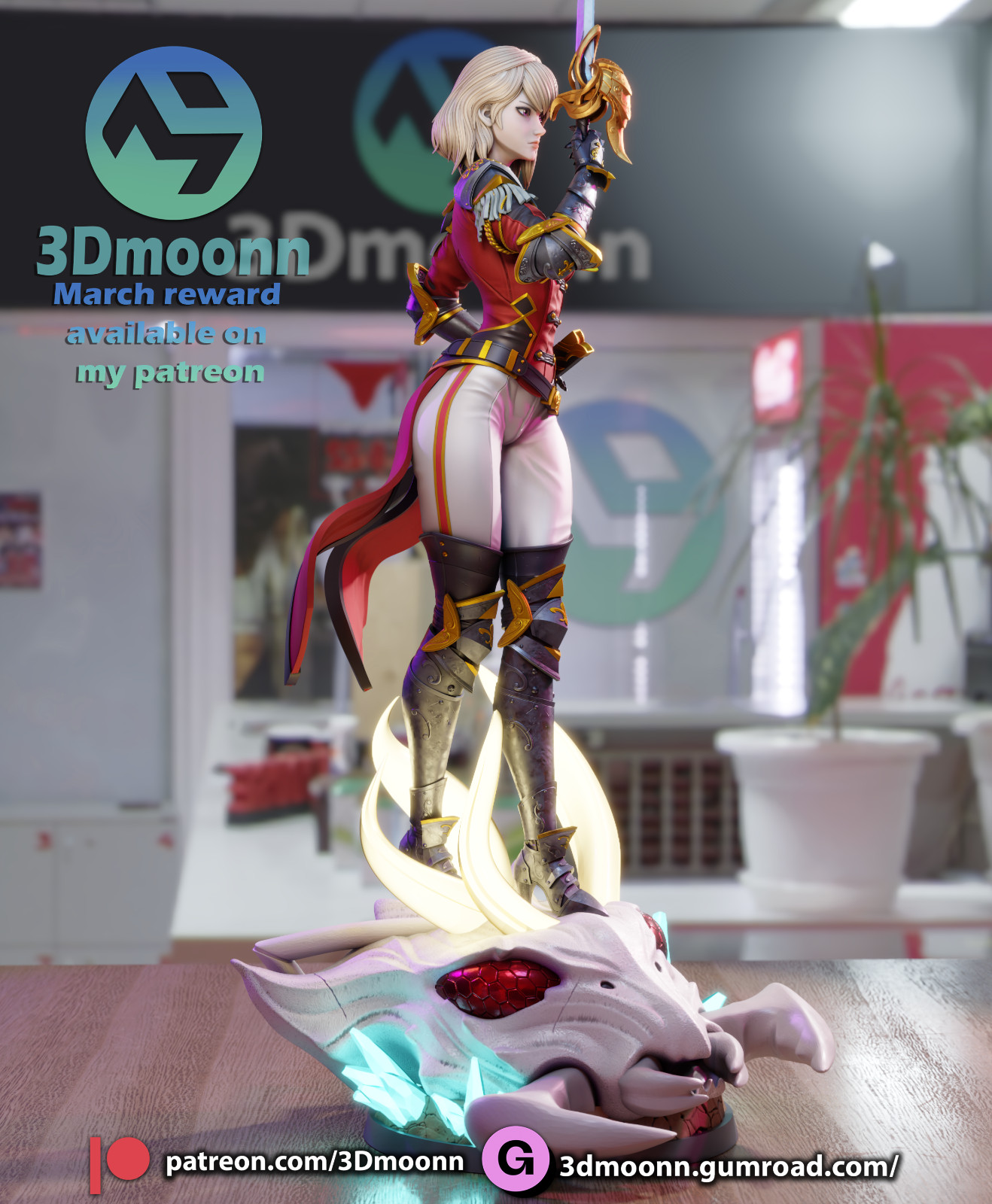 Cha Hae In Solo Leveling - Figure 3d Print Model kit Unpainted Unassembled