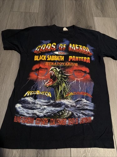 90’s Gods of Metal black sabbath and pantera single Vintage vintage concert t-shirt, vintage, single stitch, B+ condition
