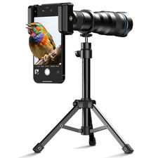 Apexel 36X Telephoto Lens For Iphone Kit Sturdy Metal Tripod For Smartphones