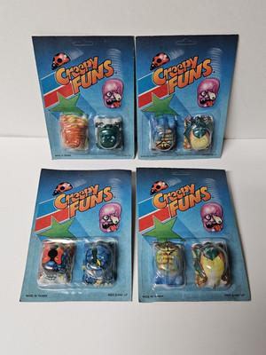  ''Creepy Funs'' Rare Vintage Sticky Toys lot of 4