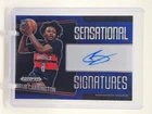 BUB CARRINGTON 2024-25 PRIZM BLACK SENSATIONAL BLUE ROOKIE AUTO 49/49 Q6086