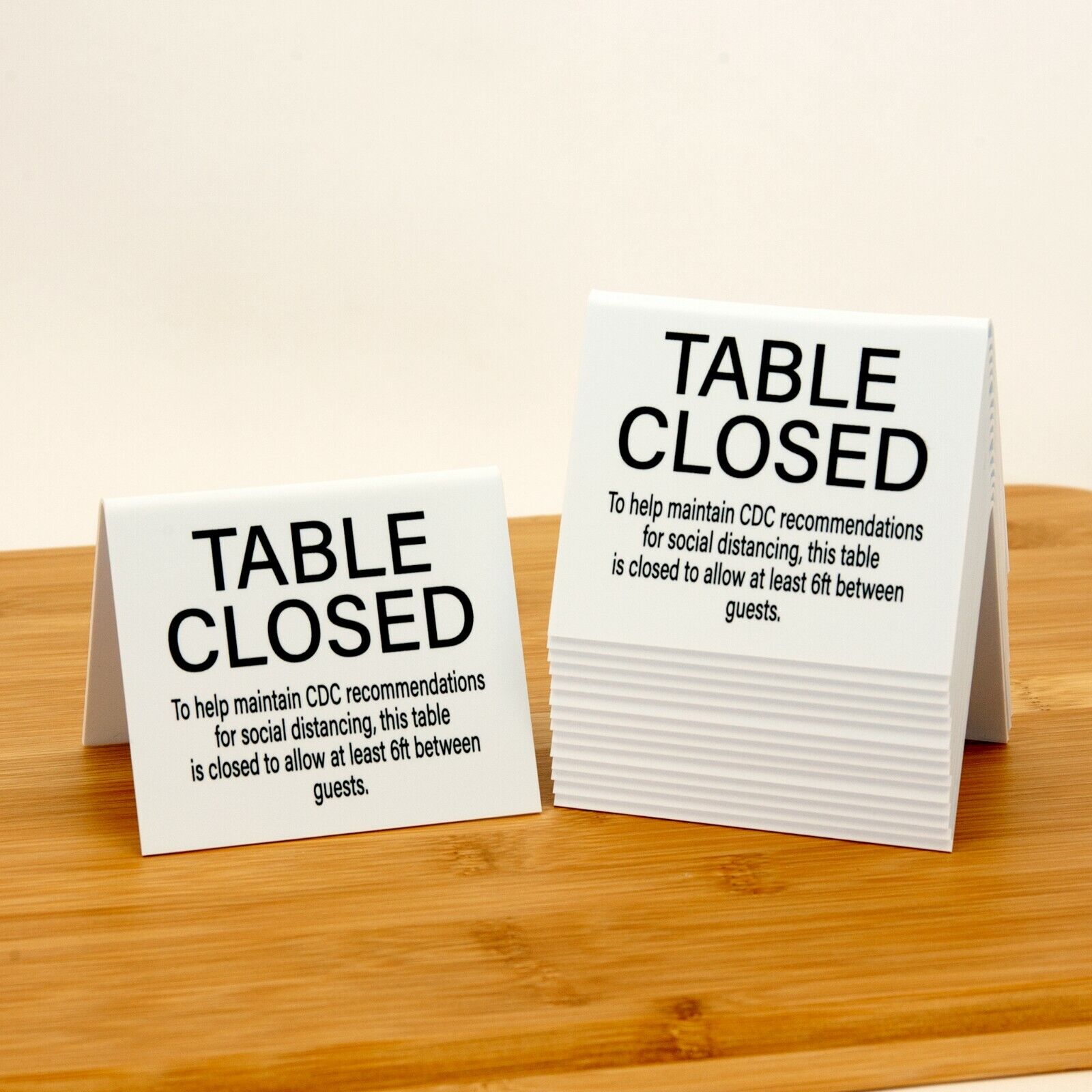 Table Closed 