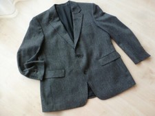 Herren Sakko Hillary Schurwolle Fischgrat Grau Gr. 50/52 Hofleverancier!