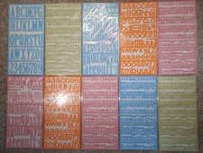 Plastic Alphabet Letters Kit Self-Adhesive Scrapbooking 1,479 Pieces