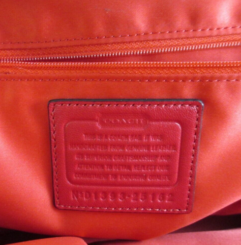 Coach Fuchsia Pink/Red Leather Tote Dual Shoulder Strap Handbag Purse Hand Bag - Picture 11 of 18