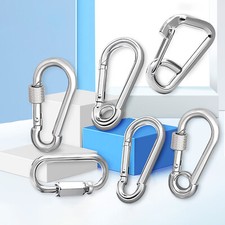 Stainless Steels Carabiner Clip Snap Hook Small Keyring Camping Sports Karabiner