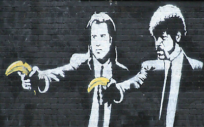 Banksy, Pulp Fiction, Graffiti Art, Giclee Canvas Print, 10