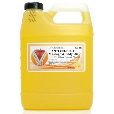 DR ADORABLE 100% Natural Massage Oil ANTI-CELLULITE Warming Almond Citrus Oil 2 oz up to 7lb