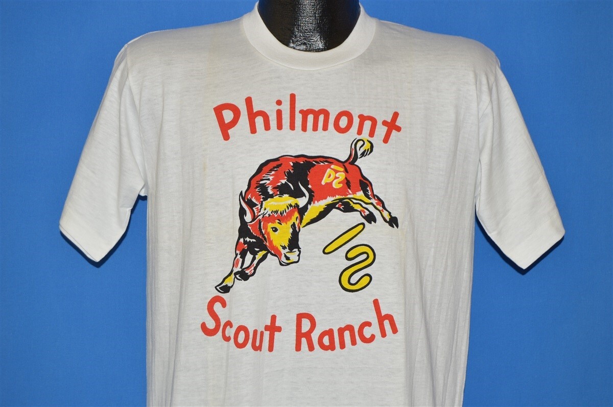 vintage 50s PHILMONT SCOUT RANCH NEW MEXICO DEADSTOCK BOY SCOUTS BSA  t-shirt M
