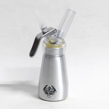 Special Blue Suede Series Whipped Cream Dispenser Bare Steel 1/2 Pint