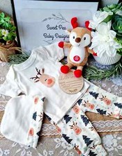 Reindeer Christmas Baby Clothing Gift Box Set