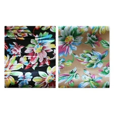 Scarf Scarves Oblong Neckerchief Wild Rag Western Bandana silky black tan floral