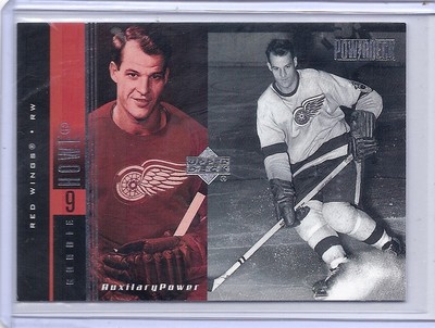 99-00 1999-00 UD POWERDECK GORDIE HOWE AUXILARY POWER AUX 19 RED WINGS