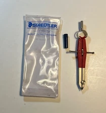 Vintage STAEDTLER 556 00 WP GEO MASTER Germany NEW w/ Lead - RARE COLOR - Red