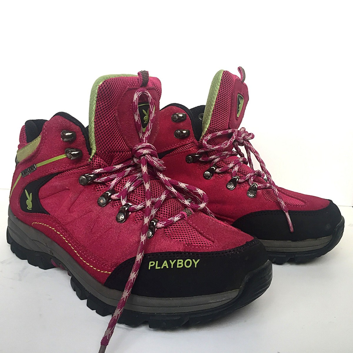 Playboy Physical Women Boots Ankle Boots Pink Suede Bunny US