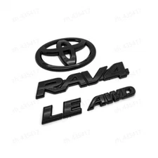 OVERLAY !! 2019 - 2024 TOYOTA RAV4 LE AWD Hybrid GLOSS BLACK OUT EMBLEM KIT