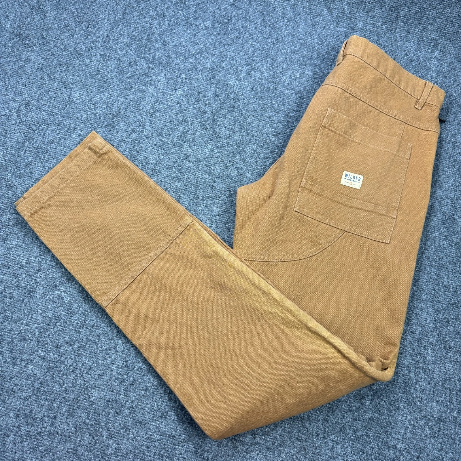 NEW Wilder and Son Pants Mens 34 X 34 Brown Canvas Twill Rough it Up Hiking