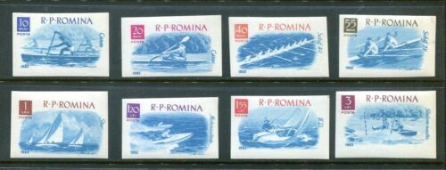 ROMANIA 1962 #1478-1485 IMPERFORATE MNH. Kayak, Rowing, Yacht, Sailing - Afbeelding 1 van 2