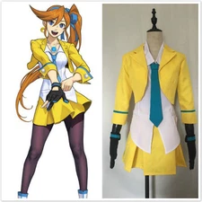 Ace Attorney Athena Cykes Kidzuki Kokone Uniform Jacket Cosplay Costume Dress