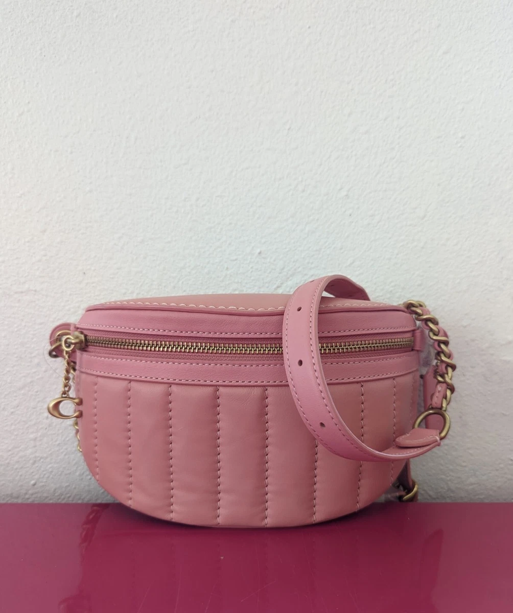 Coach Pink Quilted Leather Belt Bag Fanny Pack NWT