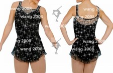 Ice skating dress Competition Figure Skating Costume black