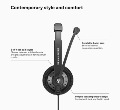 Sennheiser EPOS Impact SC75 USB Stereo Headset - Black | eBay UK