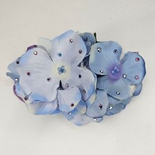Blue Hydrangea HeadPiece, Dance, Wedding, Gemstone Accent