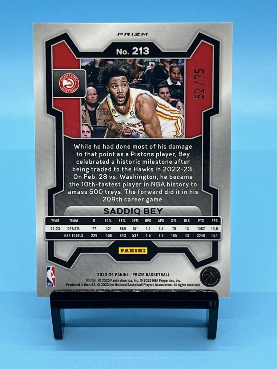2023-24 Panini Prizm - Saddiq Bey #213 Red Power Prizm /75 for