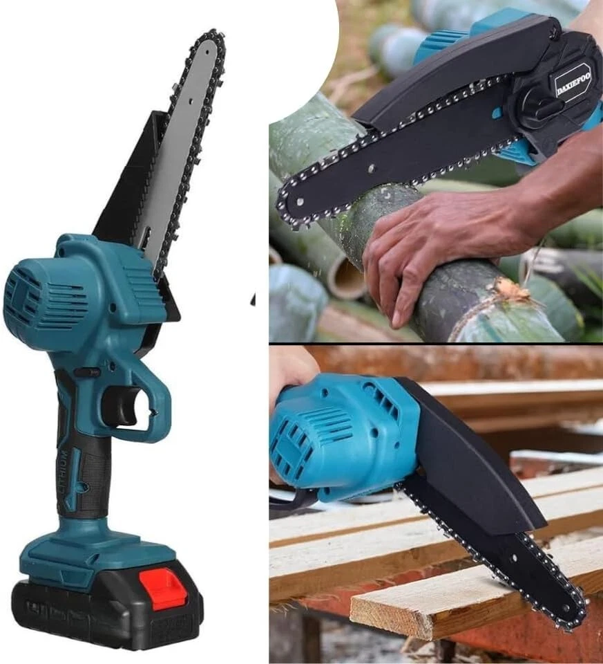 KIT POTATURA MINI MOTOSEGA 6" + FORBICE CESOIA A BATTERIA CON ASTA TELESCOPICA - Immagine 4 di 4