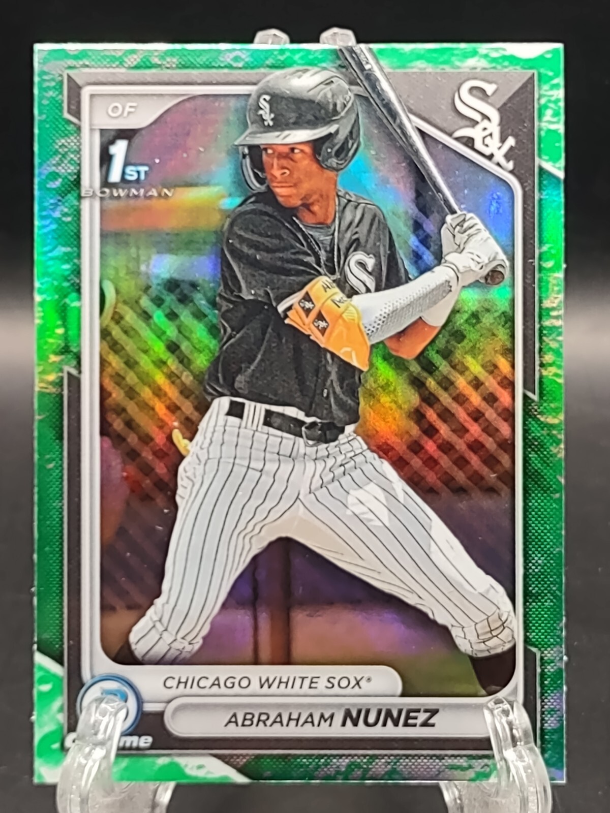 2024 Bowman Chrome Abraham Nunez #BCP-56 1st Bowman Lunar Glow Refractor