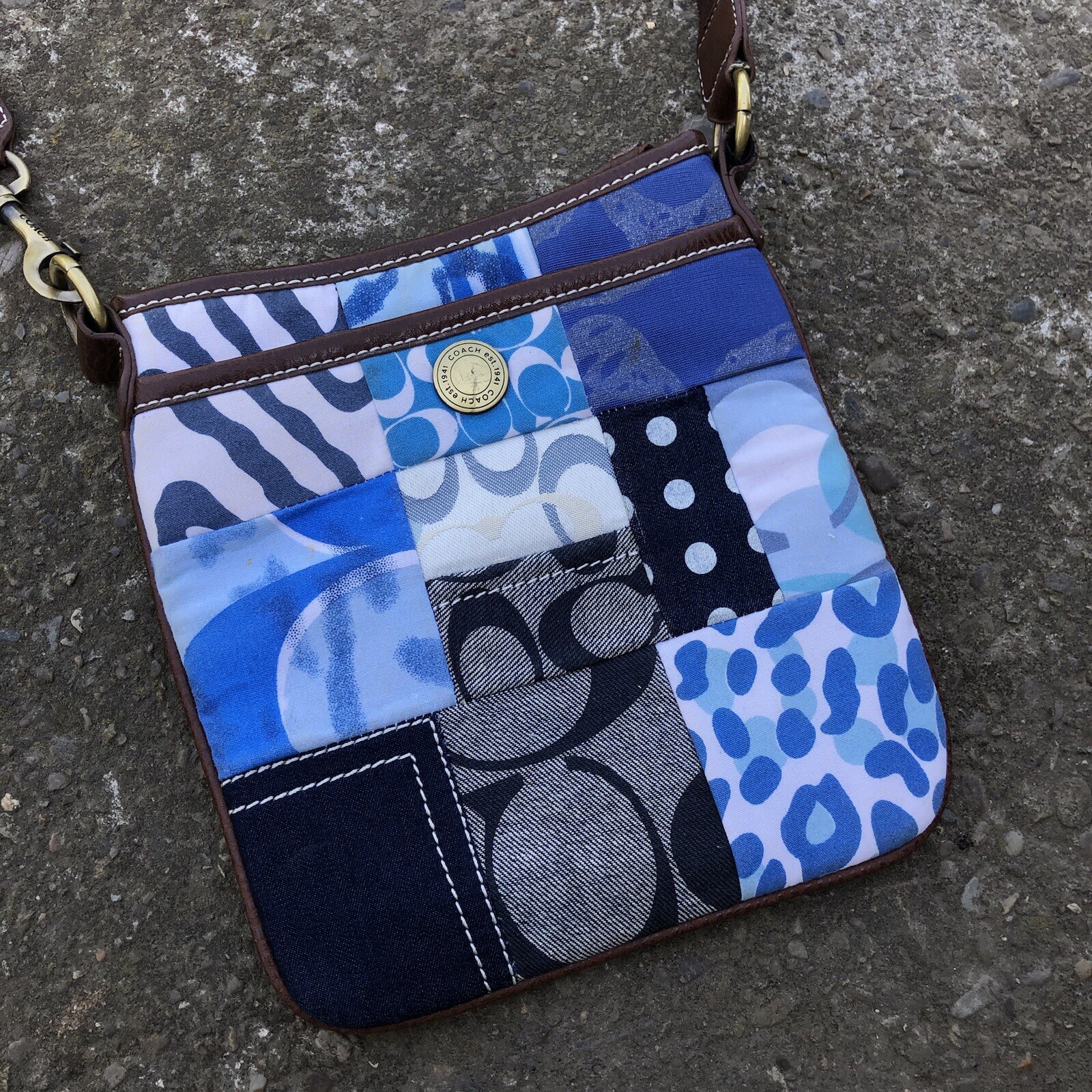 Coach Multicolor Blue Patchwork Style Crossbody B… - image 2