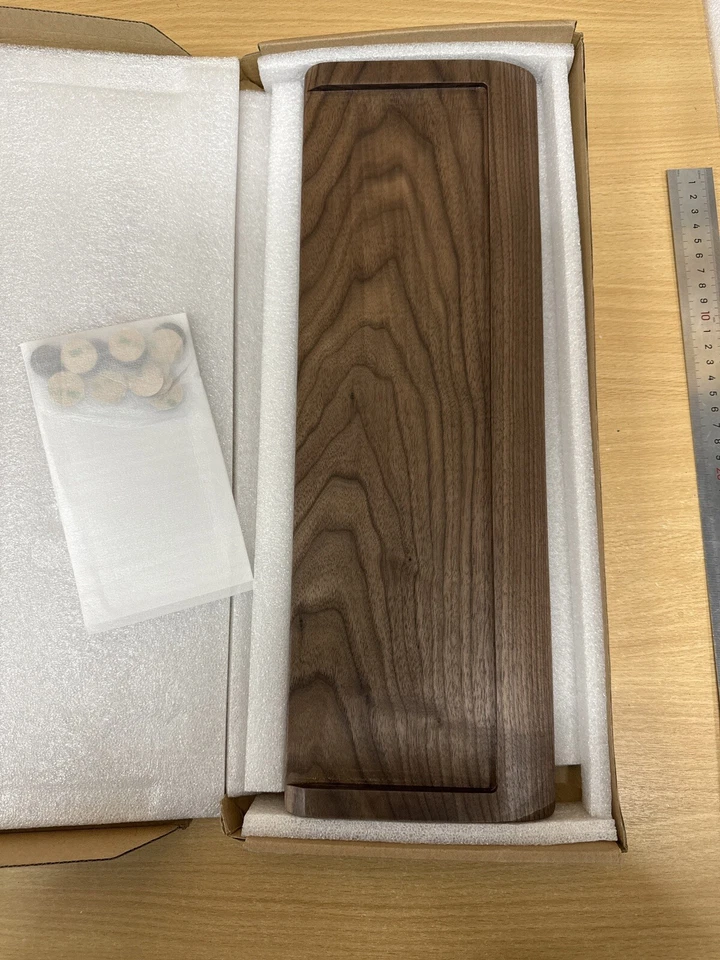 Premium Walnut Wooden Wrist Rest for Keyboard - Ergonomic Support - Image 3 of 4