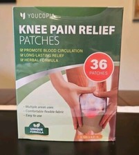 Knee Relief Heat Patches: 1 Box  36 Count Natural Herbal Relieving Pain Patches