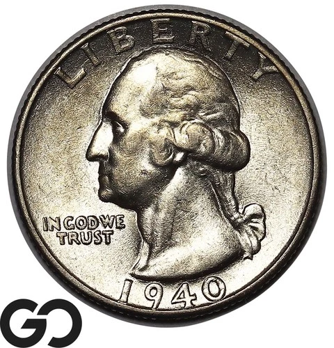 1940-S Washington Quarter, Choice AU++ Better Date
