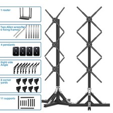 50cm 3D Holographic Projector 576 LED Hologram Fan Advertising Player with Stand