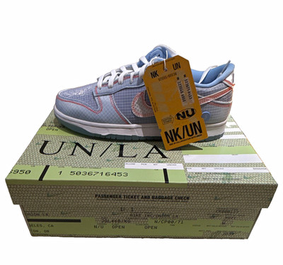 Nike Dunk Low x Union LA Passport Pack Argon - Size 9 (DJ9649-400) Brand New w/