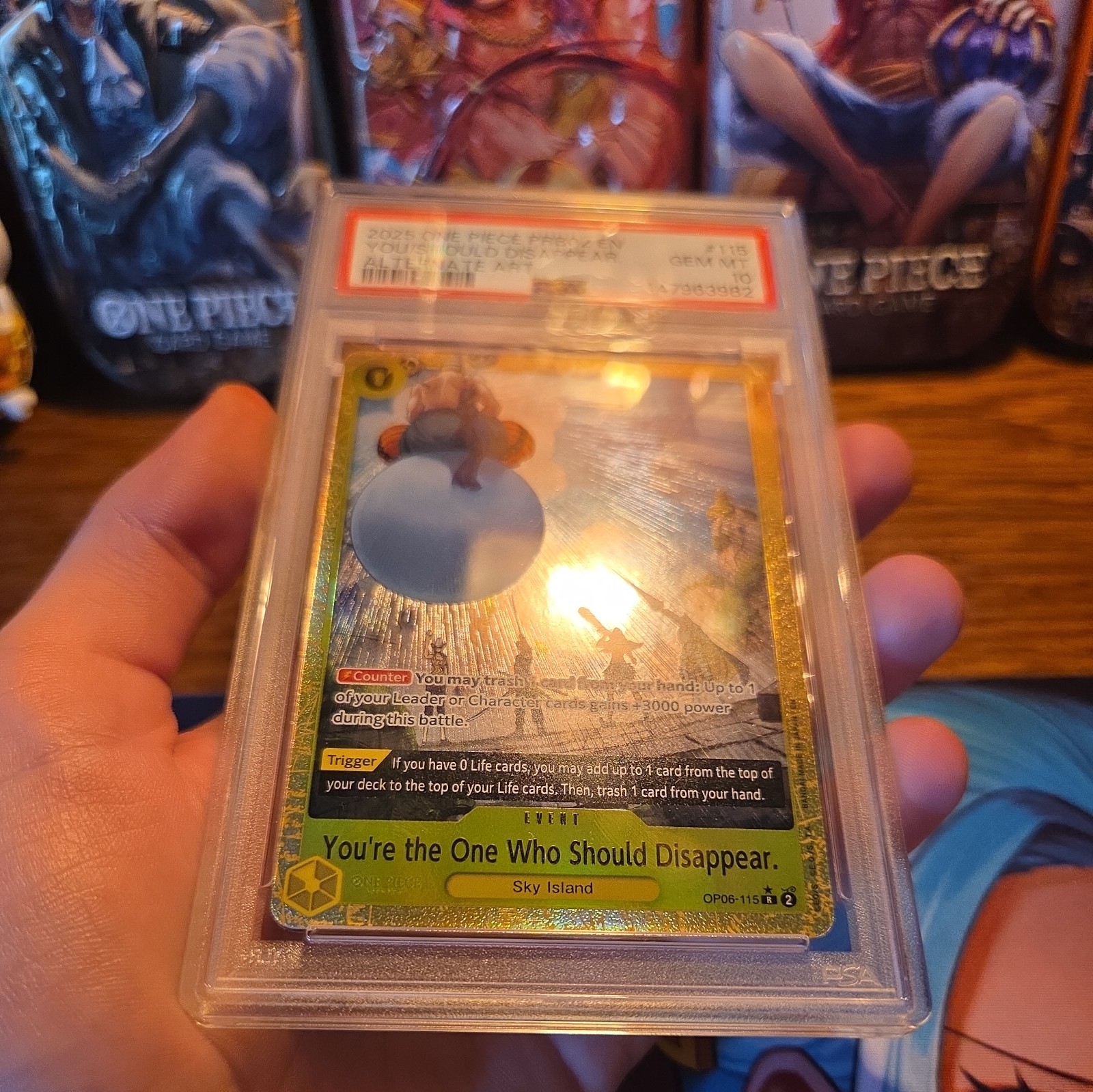 One Piece You're The One Who Should Disappear OP06-115 Alt Art PRB02 PSA 10 💎 view 3