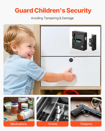 4-in-1 Electronic Cabinet Lock Smart Cabinet Lock for Wooden Cabinets - 第 3/10 張圖片