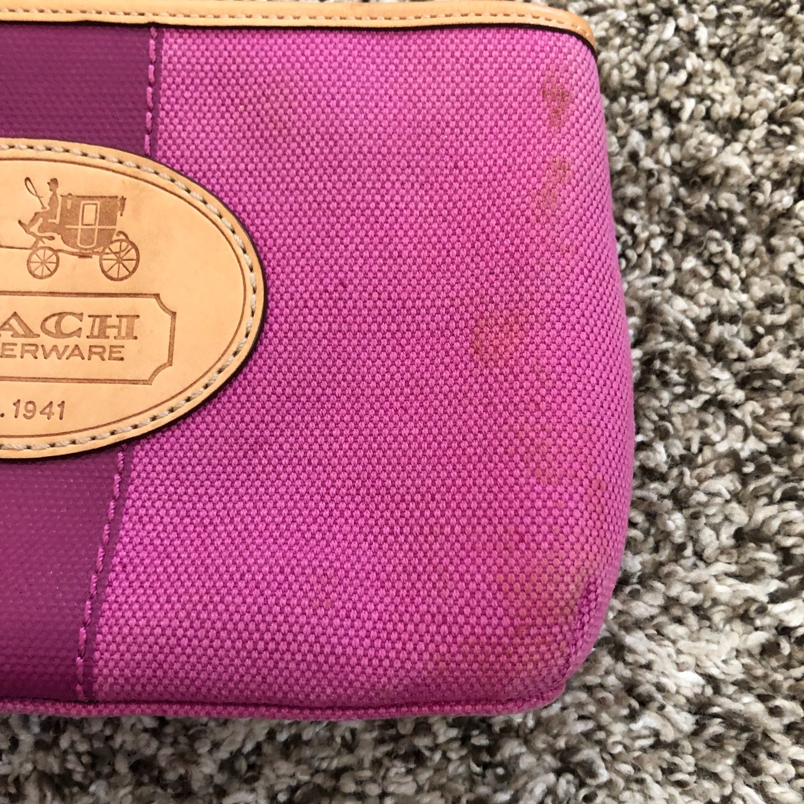 Coach Hamptons Archive 10th Anniversary Vachetta Wristlet Wallet Coin Purse Pink image 2