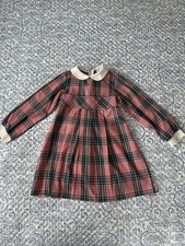 Vintage Ceil Ainsworth New York Little Girls Plaid Dress Size 6X Pleated Front