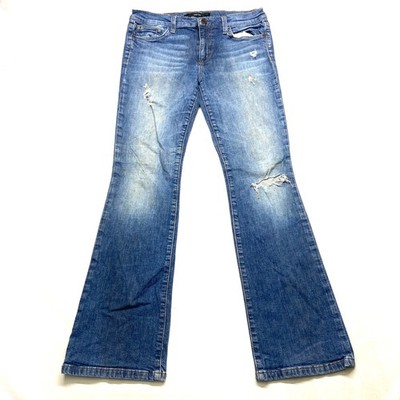 Joe's Petite Bootcut Jeans Women's 29 Blue Denim Cotton Distressed  5-Pockets