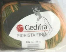 Gedifra Fiorista Fino 50g Yarn Skeins #6327 Long Self Striping Watercolors DK