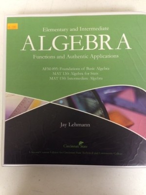 ELEMENTARY AND INTERMEDIATE ALGEBRA: FUNCTIONS AND By Lehmann