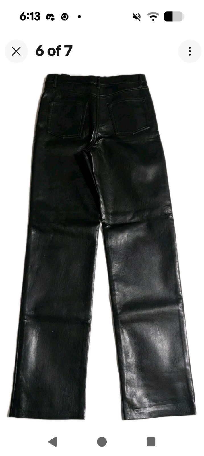 Wilfred Aritzia Vegan Leather Pants Black Straight Leg Size 4 26x31 Excellent