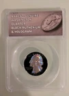 1963 90% Silver Hologram Washington Quarter – ANACS Genuine – Black Ruthenium