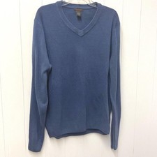 Docker Men's Size Medium Wash Blue 100 Acrylic Pullover Sweater