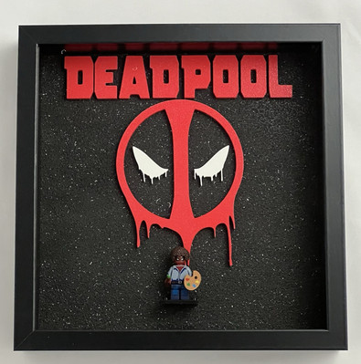 Deadpool Bob Ross Custom Minifigure Movie Frame UK