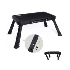 Adjustable Folding Step Stool, 350 lbs Cap, Anti-Slip Platform Feet