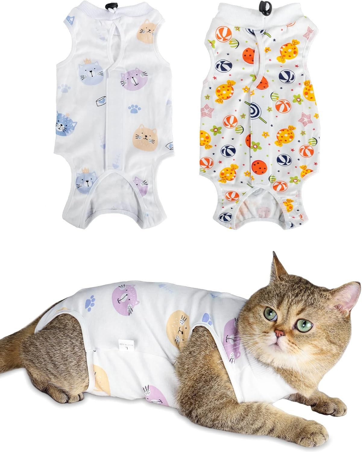 Set 2 Body Gatto Post Sterilizzazione: Protezione Traspirante Professionale