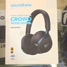 Soundcore Space One ANC Wireless Bluetooth Over-Ear Headphones w/ Mic Black